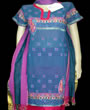 Maroon and blue color - nicely Embroidered Salwar Kameez.